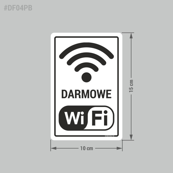 Naklejka "Darmowe Wi Fi" (free wi-fi).