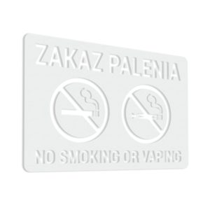 Naklejka Zakaz Palenia - No Smoking Or Vaping