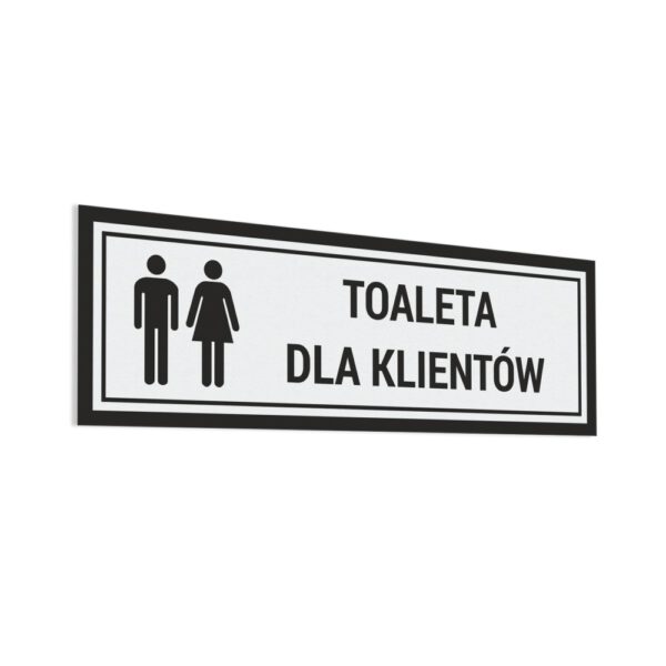 Naklejka Toaleta dla Klientów