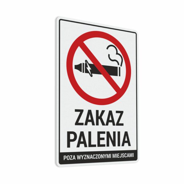 Naklejka Zakaz Palenia Poza Wyznaczonymi Miejscami