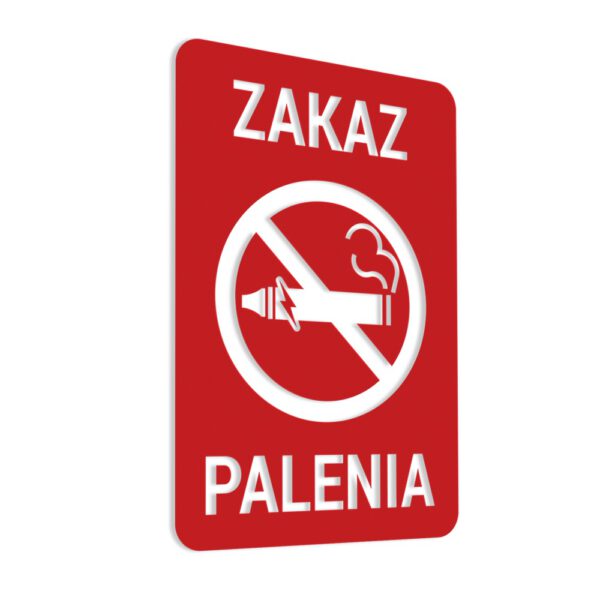 Naklejka Zakaz Palenia wyrobów tytoniowych i palenia papierosów elektronicznych.