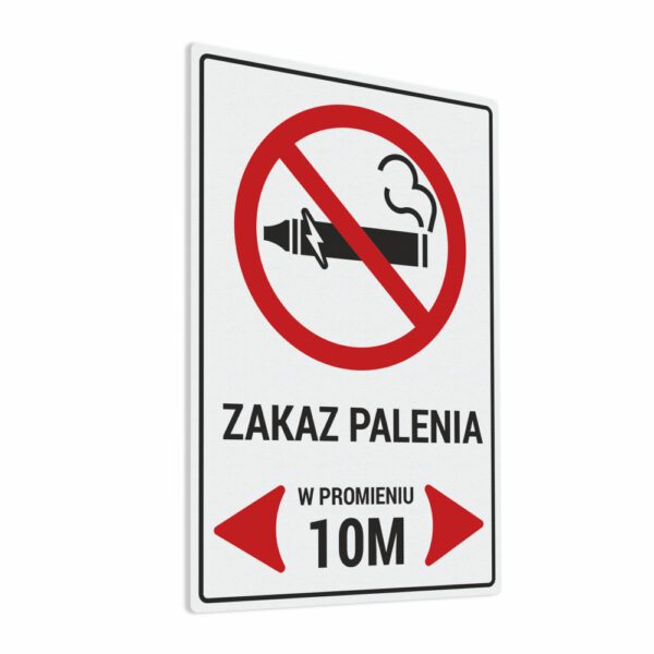 Naklejka Zakaz Palenia w promieniu 10 metrów.