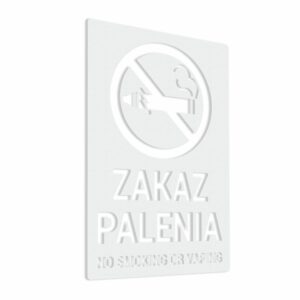 Naklejka Zakaz Palenia, No Smoking or Vaping.