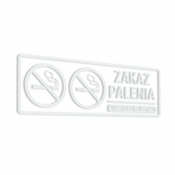 Naklejka Zakaz Palenia, No Smoking or Vaping.