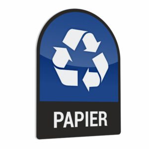 Naklejka na kosz lub pojemnik na odpady: Papier.