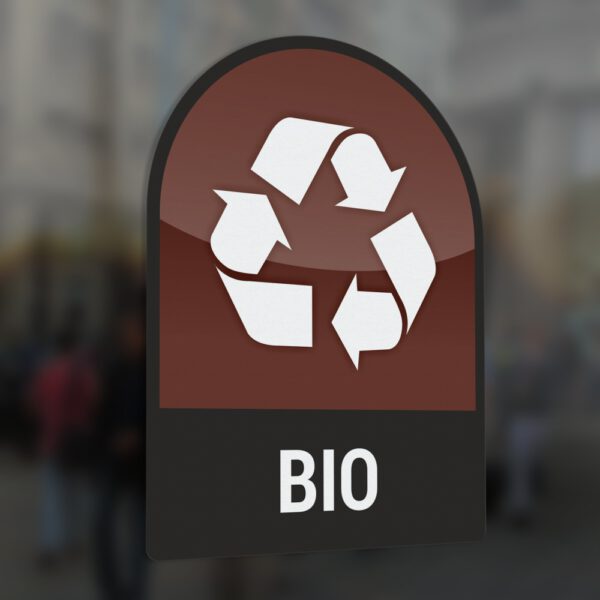 Naklejka na kosz lub pojemnik na odpady: Odpady BIO.
