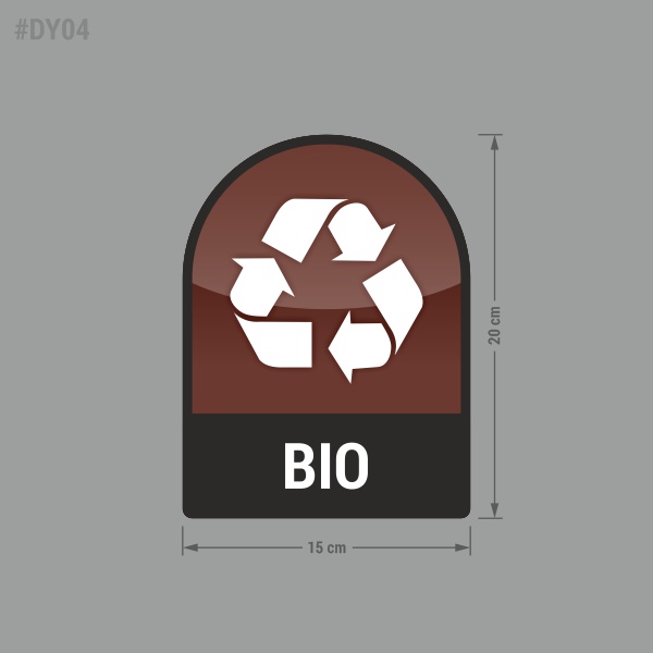 Naklejka na kosz lub pojemnik na odpady: Odpady BIO.