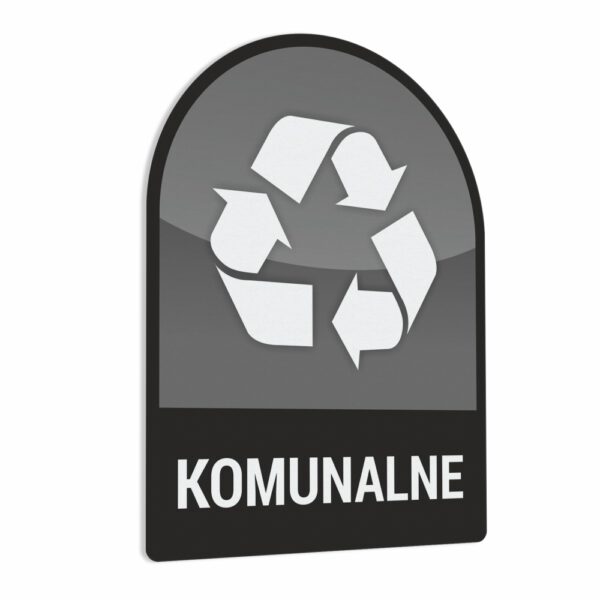 Naklejka na kosz lub pojemnik na odpady: Odpady Komunalne.