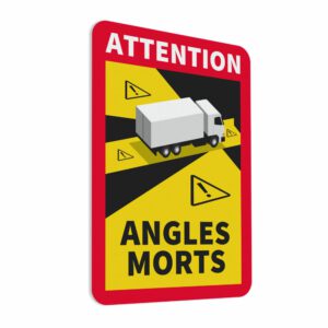 Naklejka informacyjna, ostrzegawcza Angles Morts, Martwe Pole.