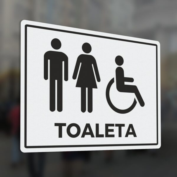 Naklejka informacyjna Toaleta, Toaleta Męska, Toaleta Damska, Toaleta dla Niepełnosprawnych.